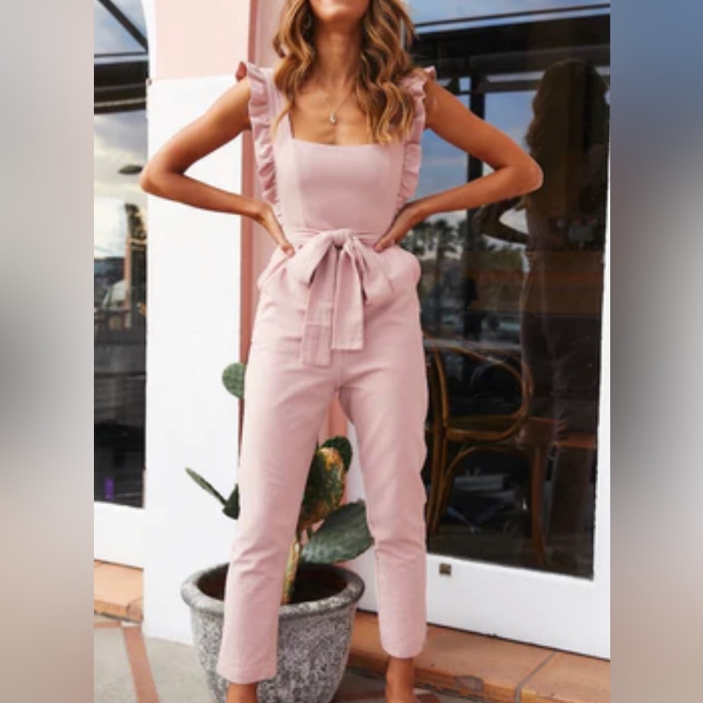 Gorgeous blush pink romper!